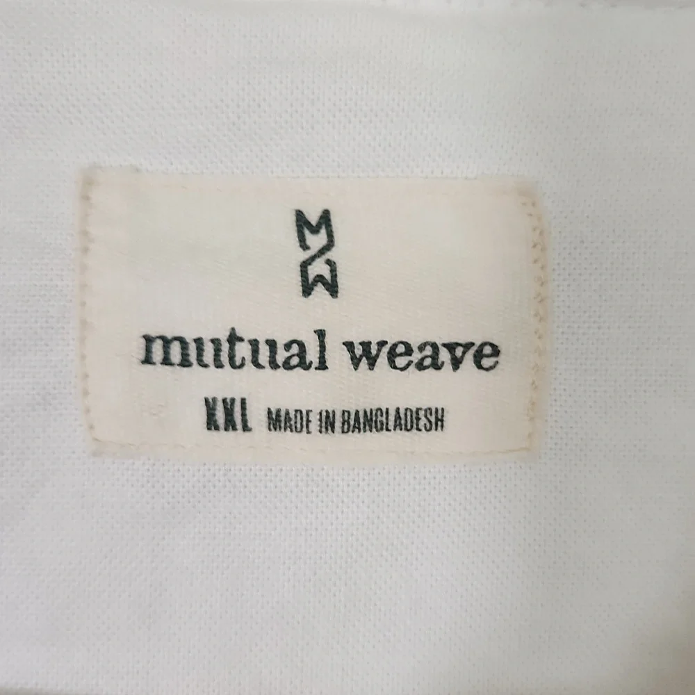 Mutual Weave, white button down Oxford shirt, size XXL - Picture 2 of 6